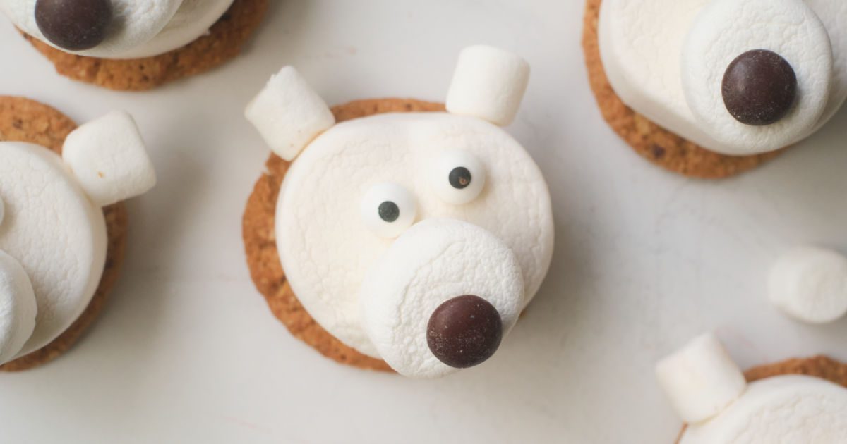 polar bear cookie