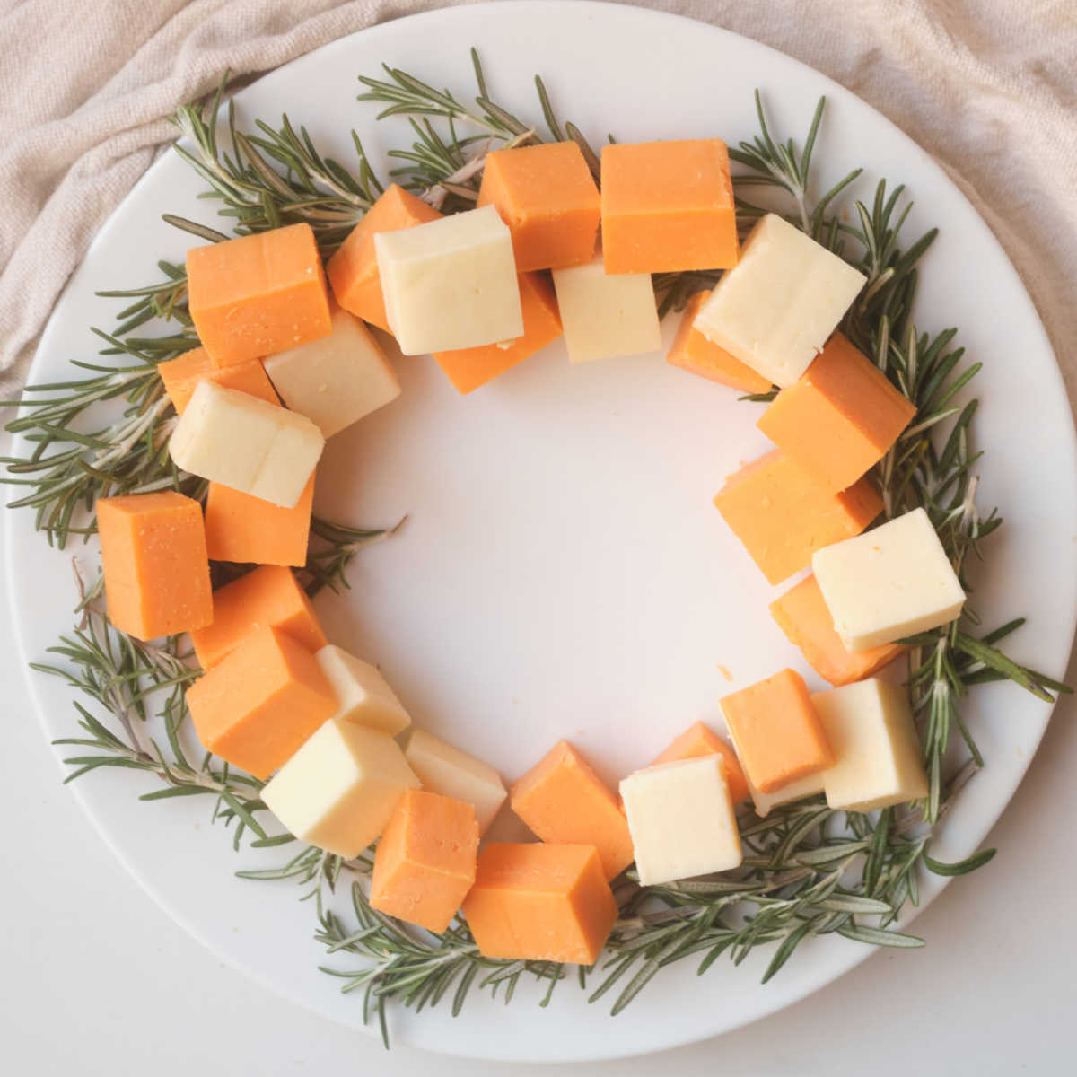 process making christmas cheese plate