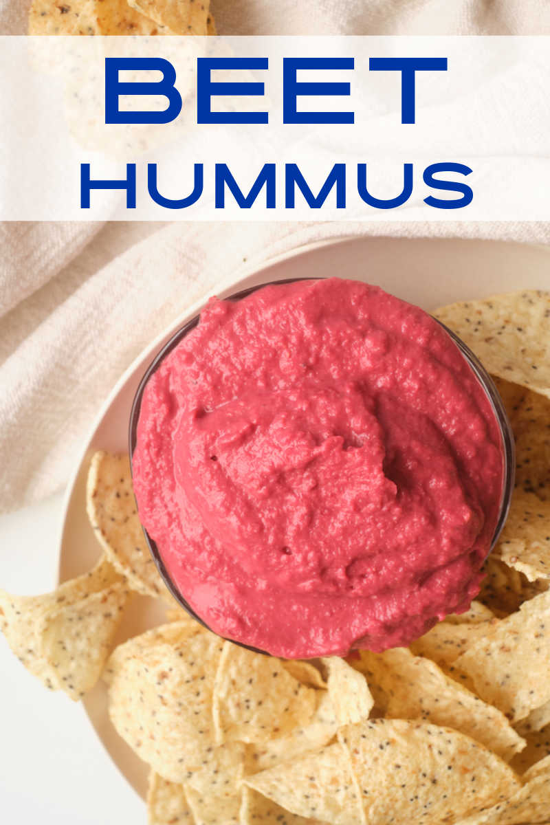 Make this easy beet hummus with cumin in your blender, so you can enjoy a pretty red dip that is packed with nutrition.