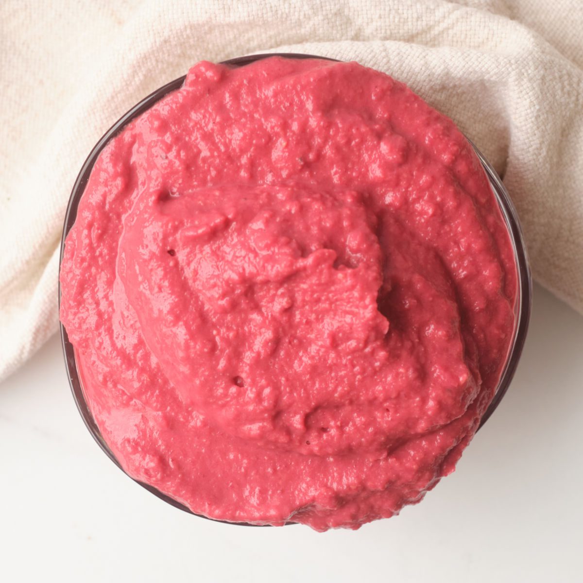 beet hummus in bowl