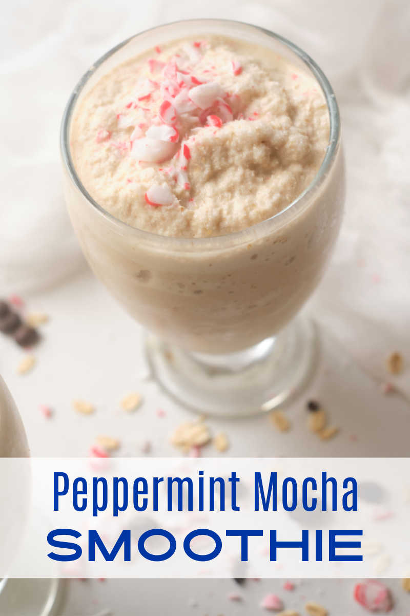 Sip a mocha peppermint smoothie, when you want to have your morning coffee and breakfast together in one tasty drink.