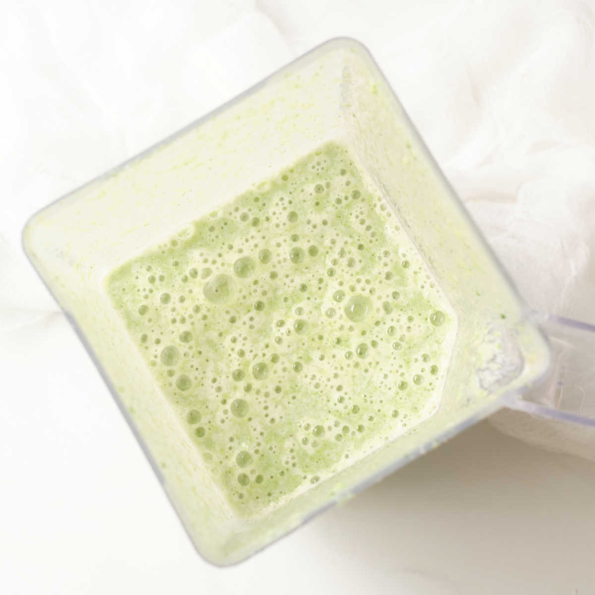 green smoothie in blender