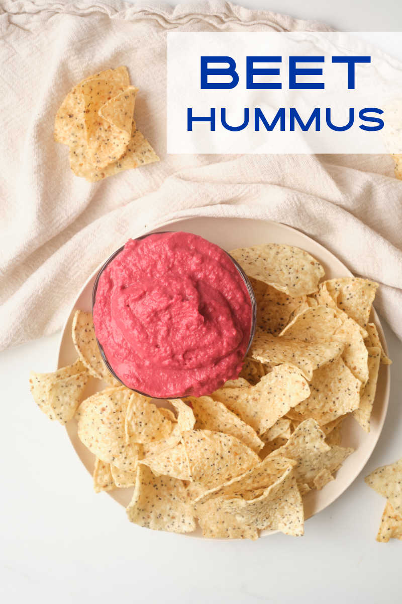 Make this easy beet hummus with cumin in your blender, so you can enjoy a pretty red dip that is packed with nutrition.