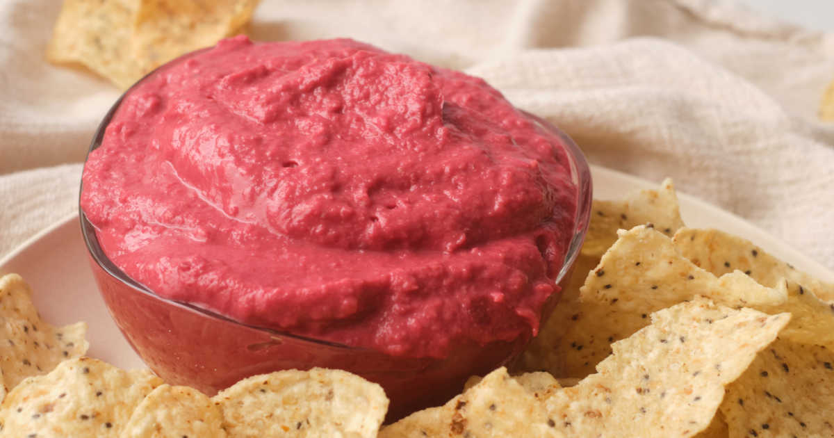 lemon cumin beet hummus