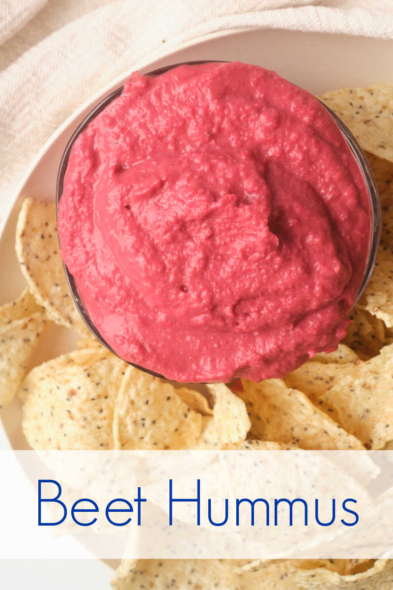 Make this easy beet hummus with cumin in your blender, so you can enjoy a pretty red dip that is packed with nutrition.