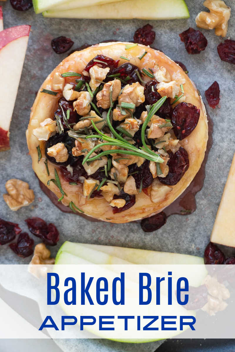 Enjoy this baked brie appetizer topped with cranberries and walnuts, when you want an easy dish that looks and tastes impressive.