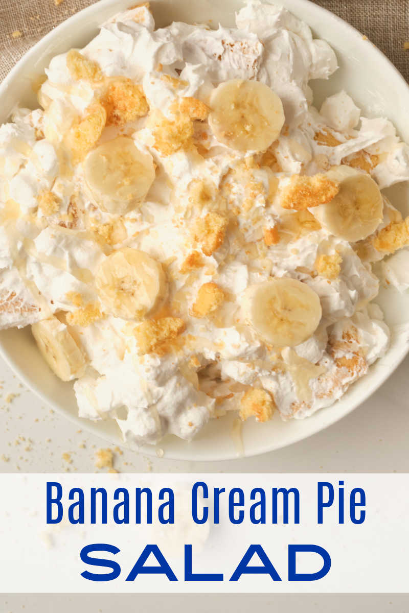 Your family will enjoy eating a trendy dessert salad, when you follow my easy retro banana cream pie salad recipe. 