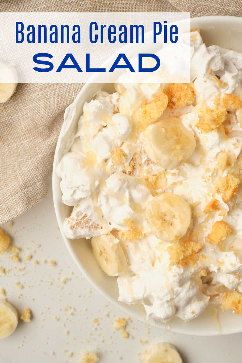 Your family will enjoy eating a trendy dessert salad, when you follow my easy retro banana cream pie salad recipe. 
