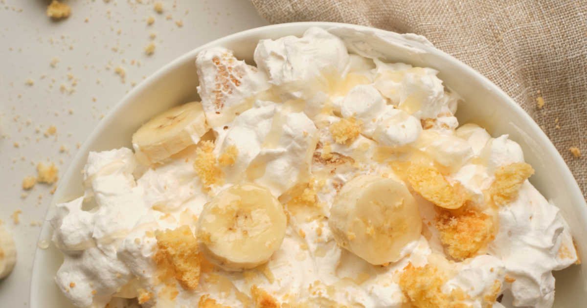 banana pie salad in bowl