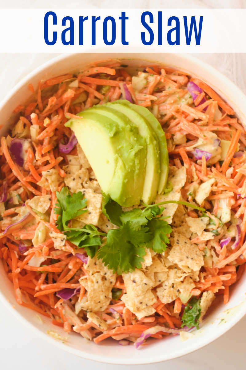 This easy carrot slaw with avocado dressing is absolutely delicious, so you will enjoy making this classic coleslaw with a California twist.