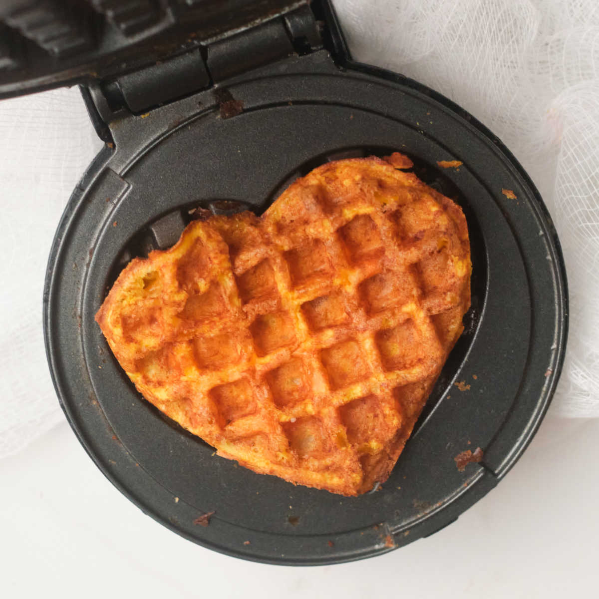 chaffle in dash heart waffle maker