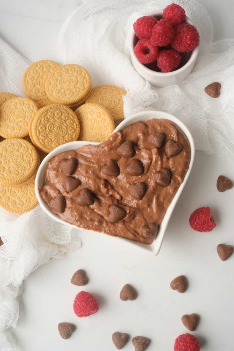 Make this chocolate dessert dip with Cool Whip, cream cheese and vanilla frosting, when you want a sweet treat that is extra fun.