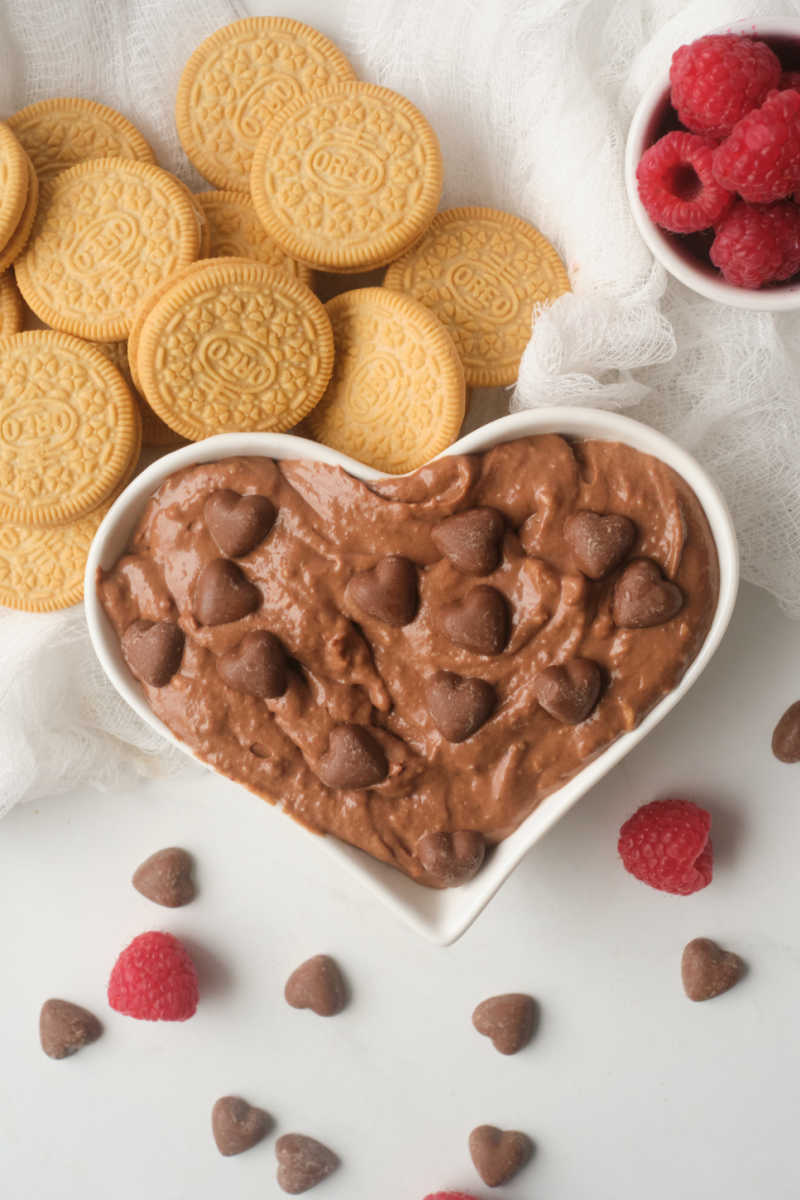 Make this chocolate dessert dip with Cool Whip, cream cheese and vanilla frosting, when you want a sweet treat that is extra fun.