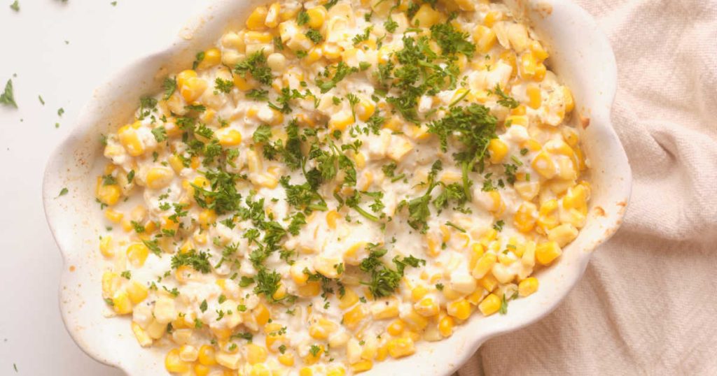 Baked Cream Cheese Corn Casserole Recipe Mama Likes To Cook