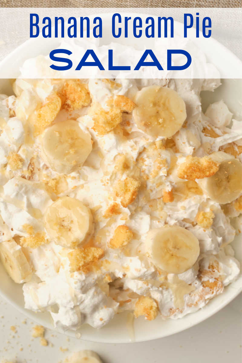 Your family will enjoy eating a trendy dessert salad, when you follow my easy retro banana cream pie salad recipe. 