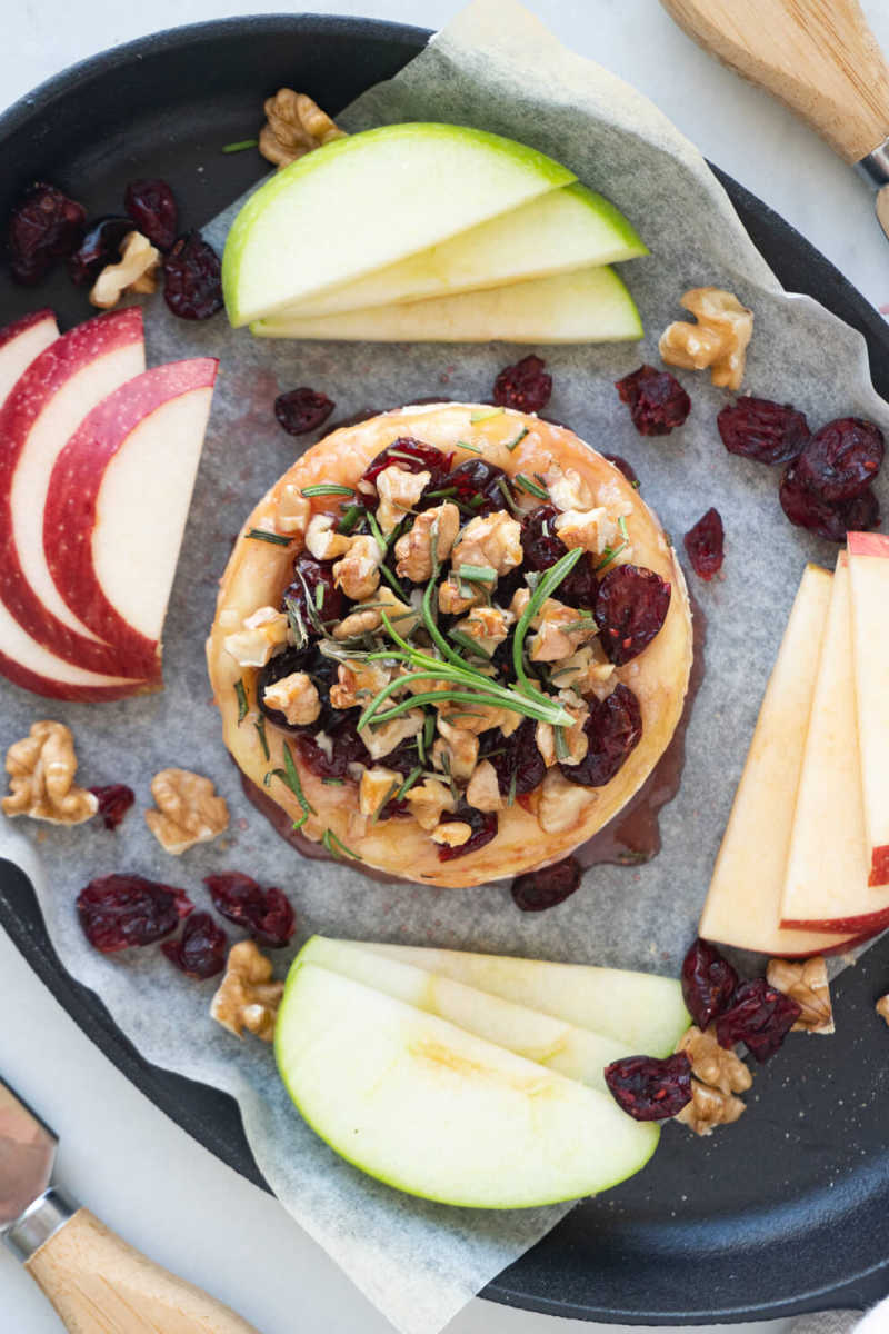 Enjoy this baked brie appetizer topped with cranberries and walnuts, when you want an easy dish that looks and tastes impressive.