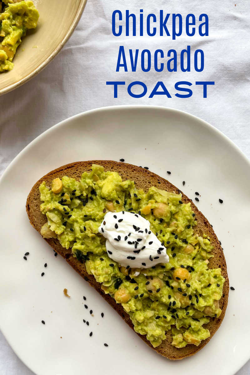 Delicious and nutritious chickpea guacamole is a nourishing topping for avocado toast or a tasty dip for chips or veggies. 
