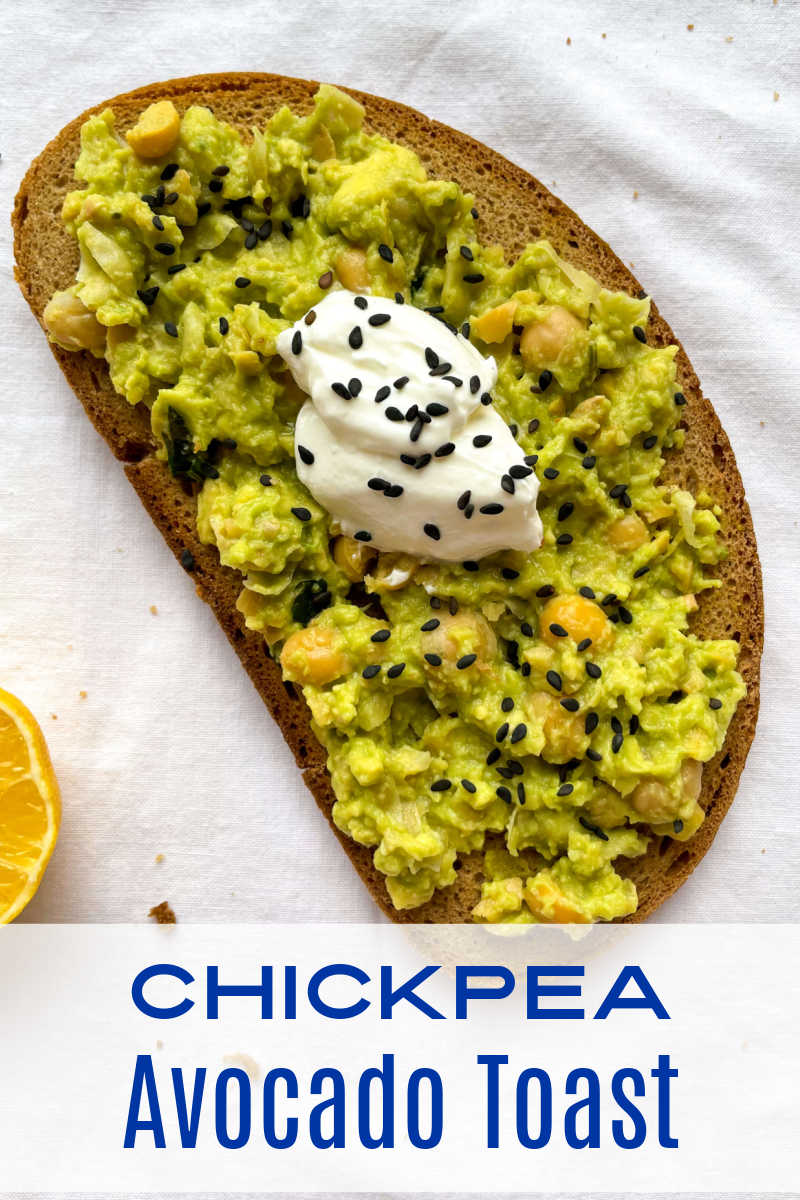 Delicious and nutritious chickpea guacamole is a nourishing topping for avocado toast or a tasty dip for chips or veggies. 