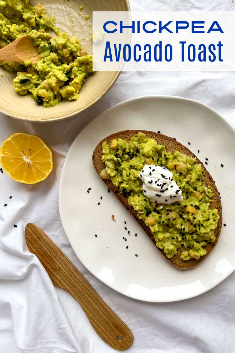 Delicious and nutritious chickpea guacamole is a nourishing topping for avocado toast or a tasty dip for chips or veggies. 