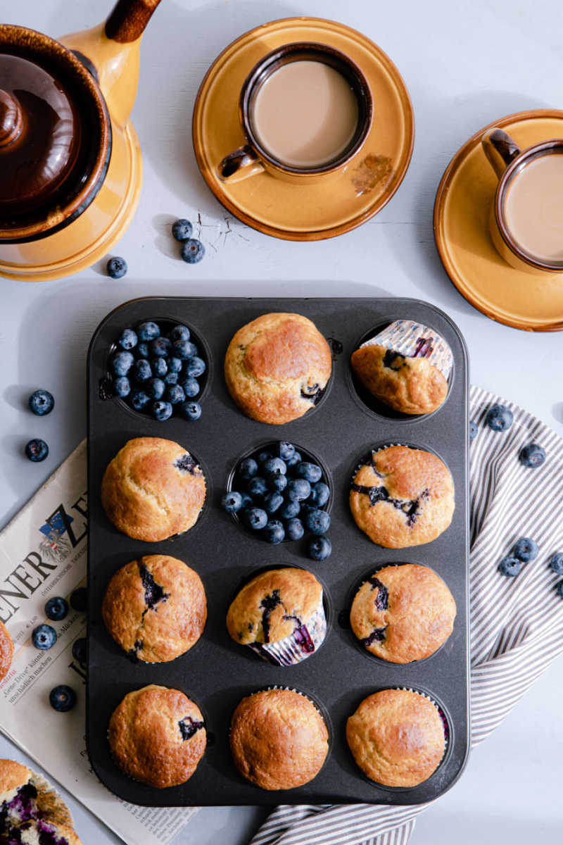 Start off your day with fresh blueberry muffins made with fresh blueberries and lemon or make them to enjoy as a snack or dessert. 