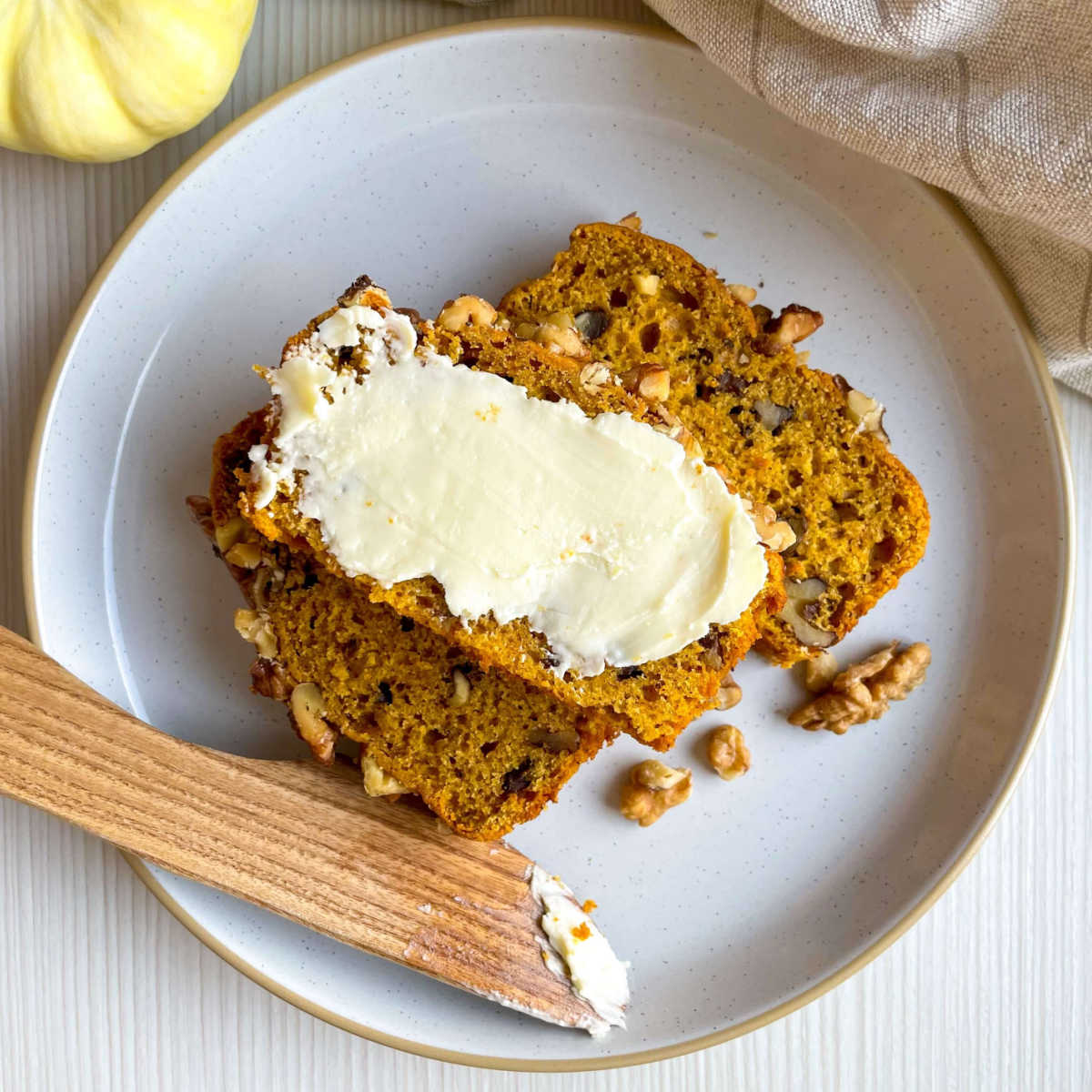 buttered pumpkin bread