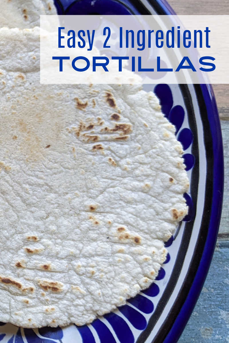 fresh tortilla on mexican talavera plate