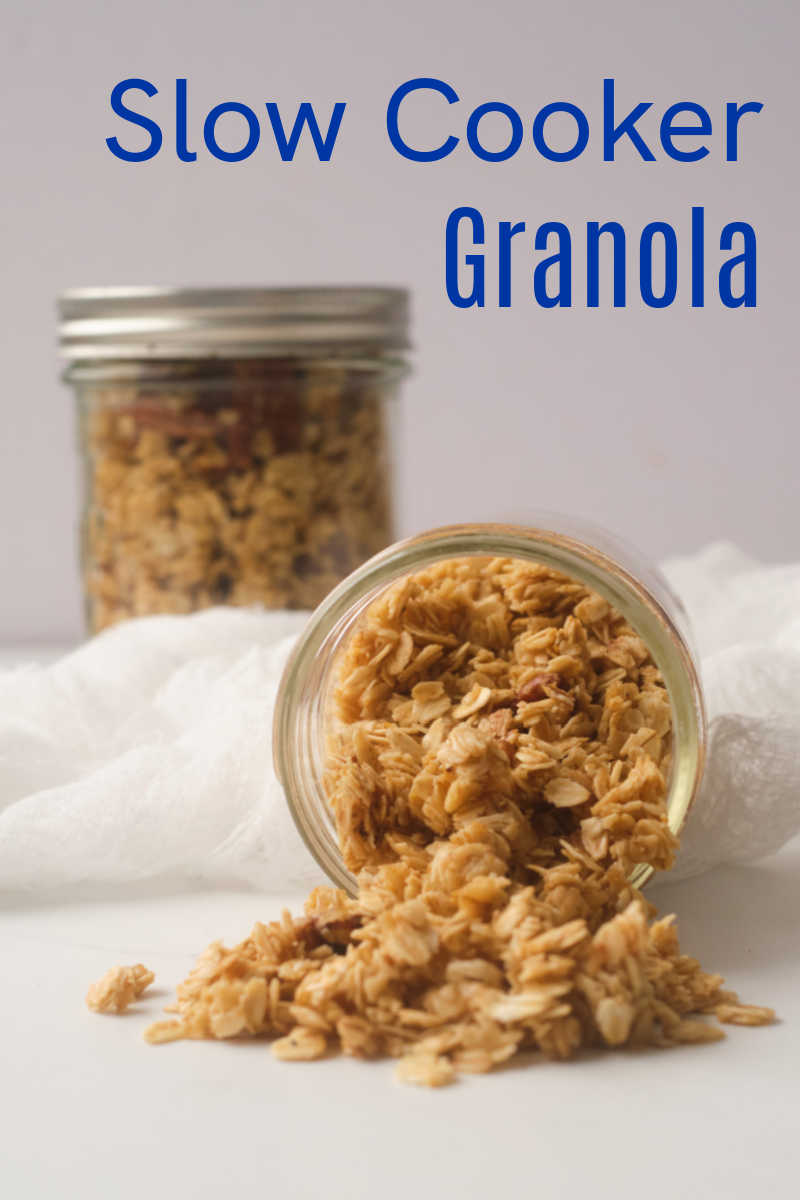 Anyone can make homemade cereal with just 3 ingredients, when you follow my simple maple pecan slow cooker granola recipe.