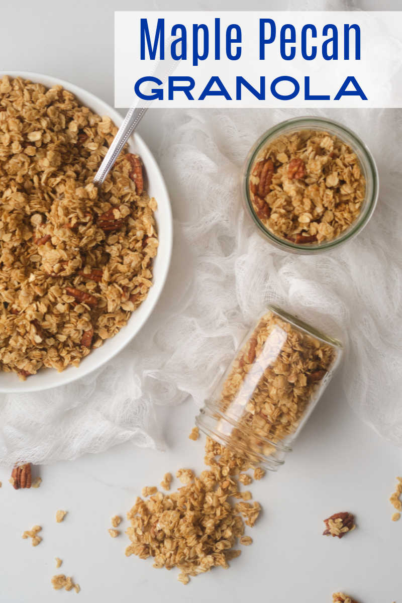 Anyone can make homemade cereal with just 3 ingredients, when you follow my simple maple pecan slow cooker granola recipe.