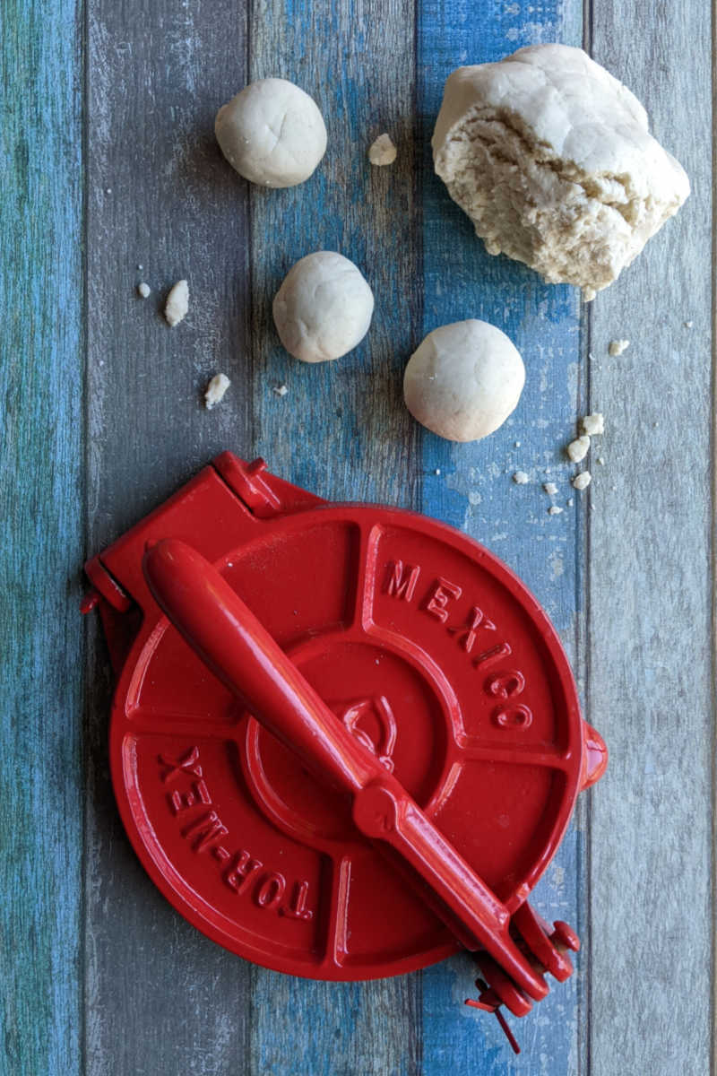 Verve Culture Red Cast Iron Tortilla Press - Street Taco Tortilla