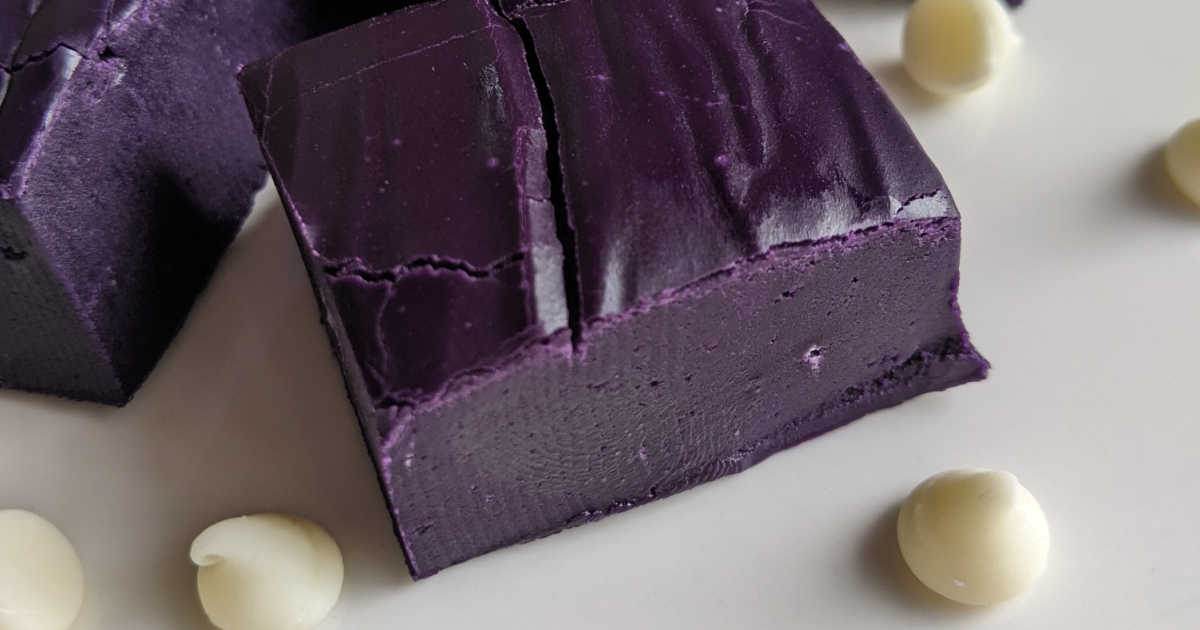 purple fudge piece