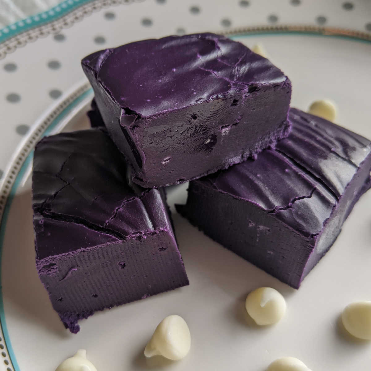 ube white chocolate fudge