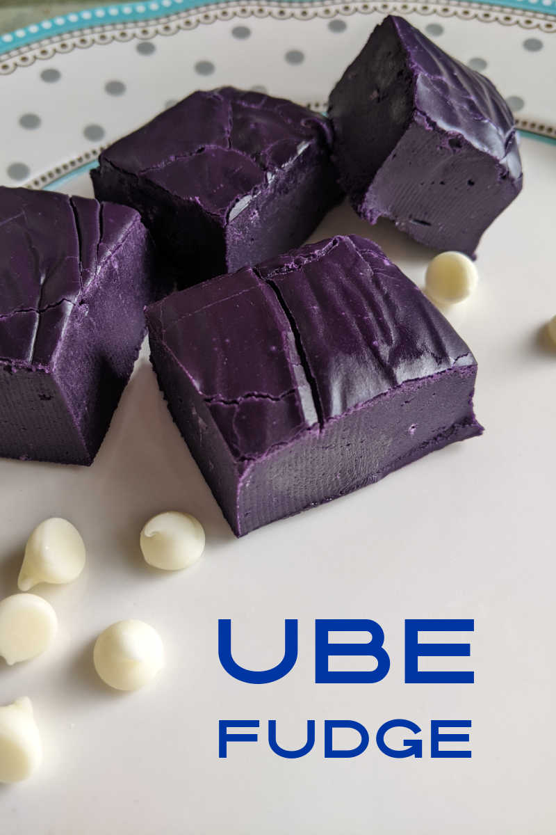 Ube fudge is a beautiful treat with the delicious taste of purple sweet potatoes and white chocolate. It is also quick and easy to make. 