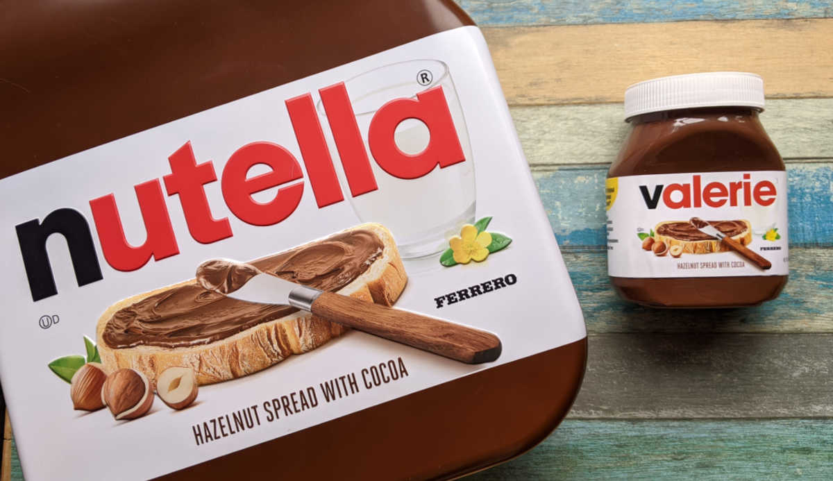 nutella personalized jar