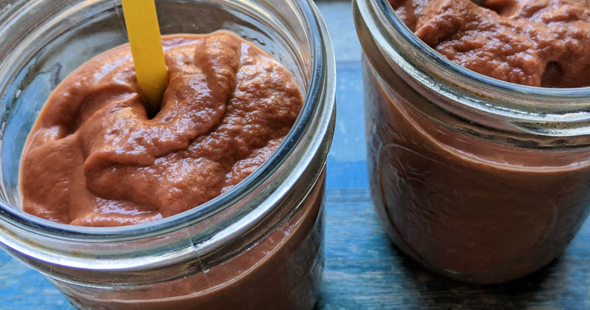 close up mamey shake with straw