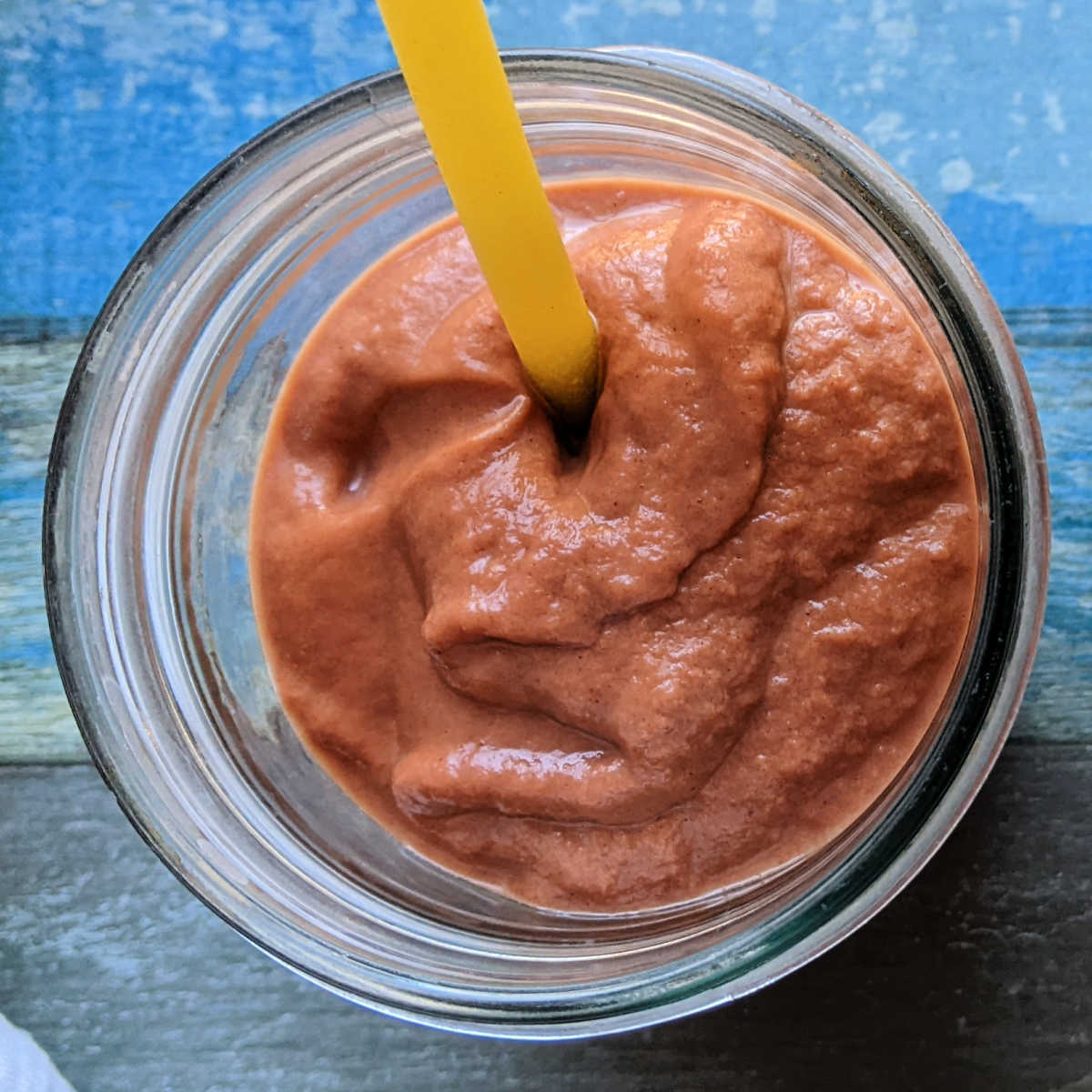 mamey shake with straw