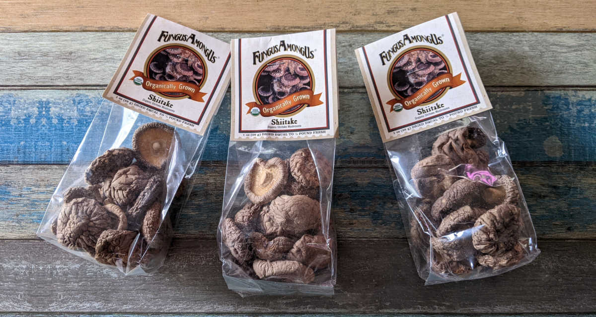 dried shitake mushrooms packages