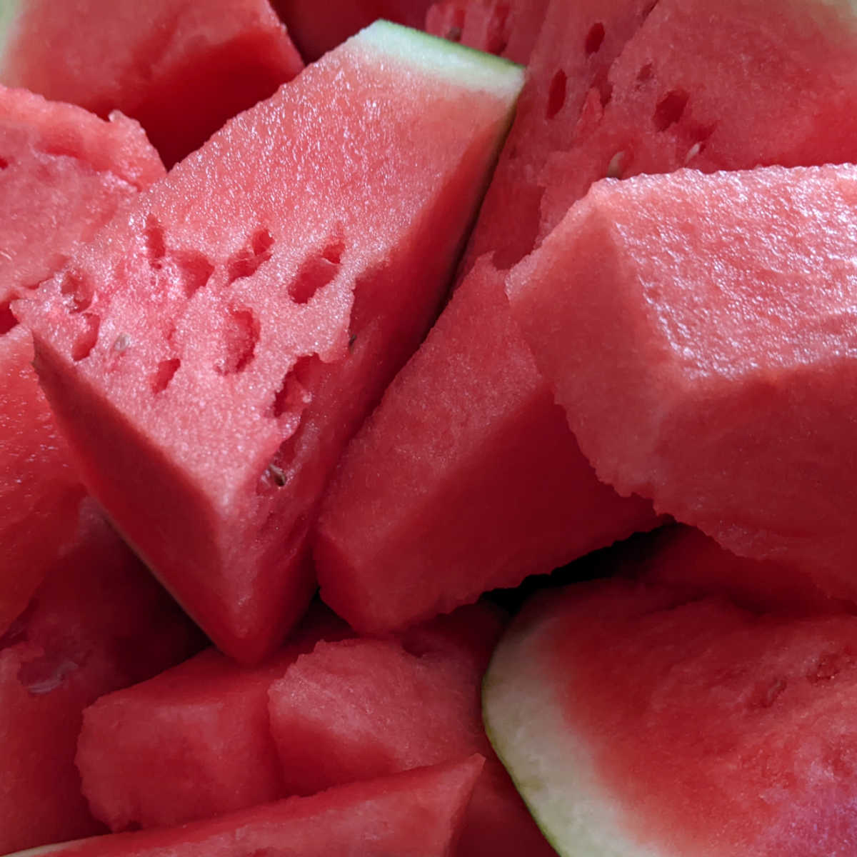 pieces of sliced watermelon
