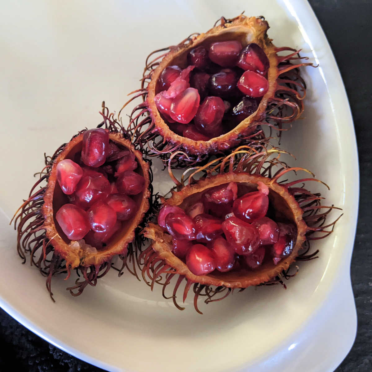 3 pomegranate halloween monster snacks