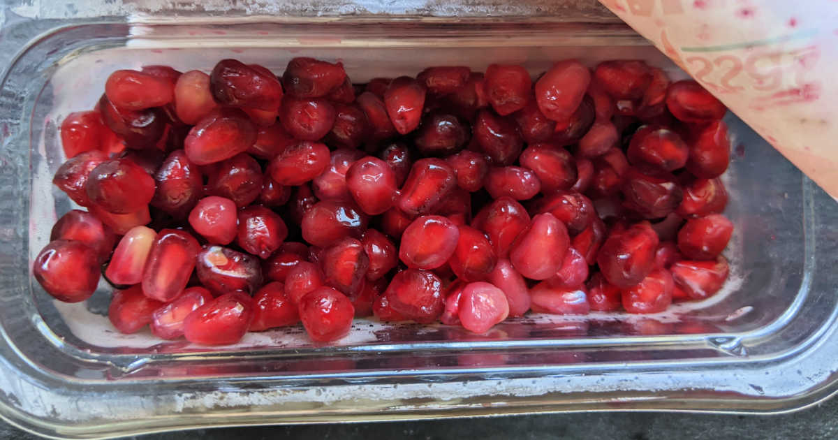 pomegranate arils in package