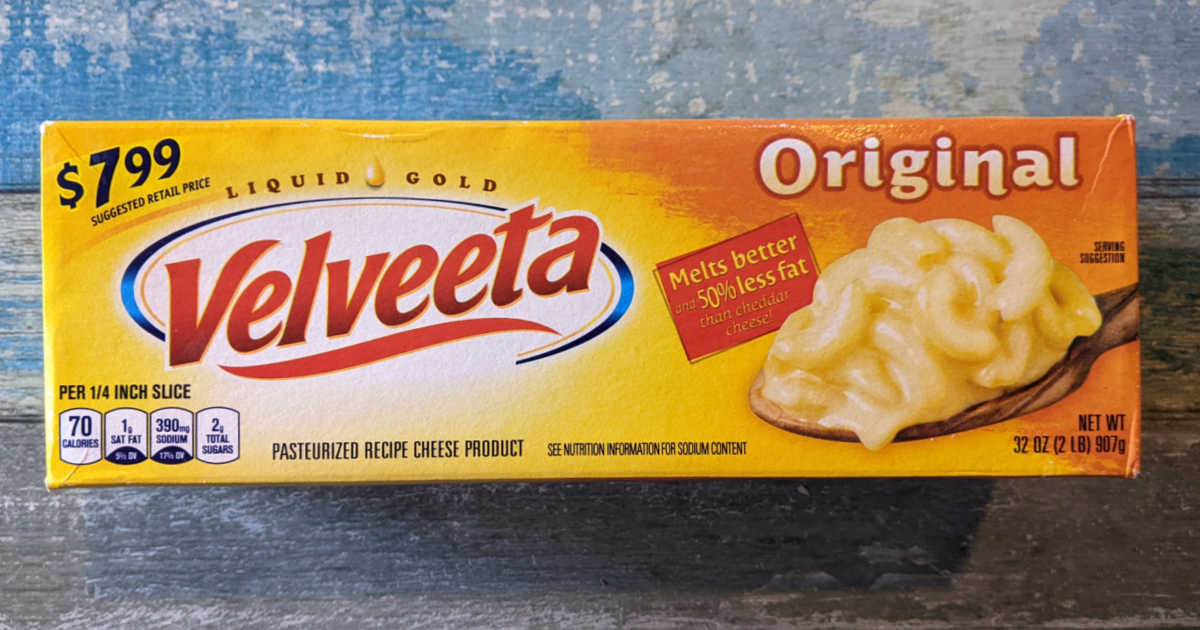 block of velveeta cheese product
