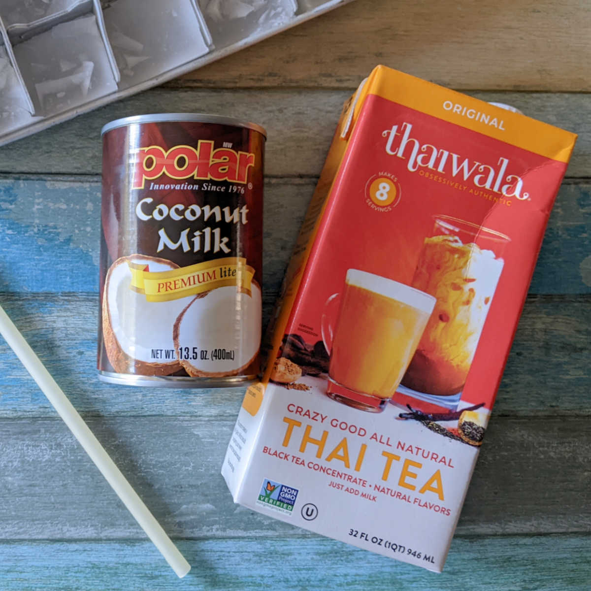 coconut milk and thai tea concentrate