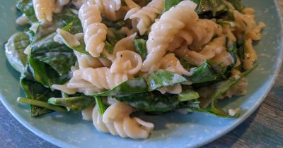 feature spinach velveeta rotini pasta