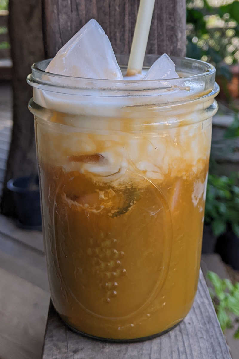 Thai tea is typically made with dairy, but it is easy to make a tall glass of vegan Thai iced tea that is absolutely delicious. 