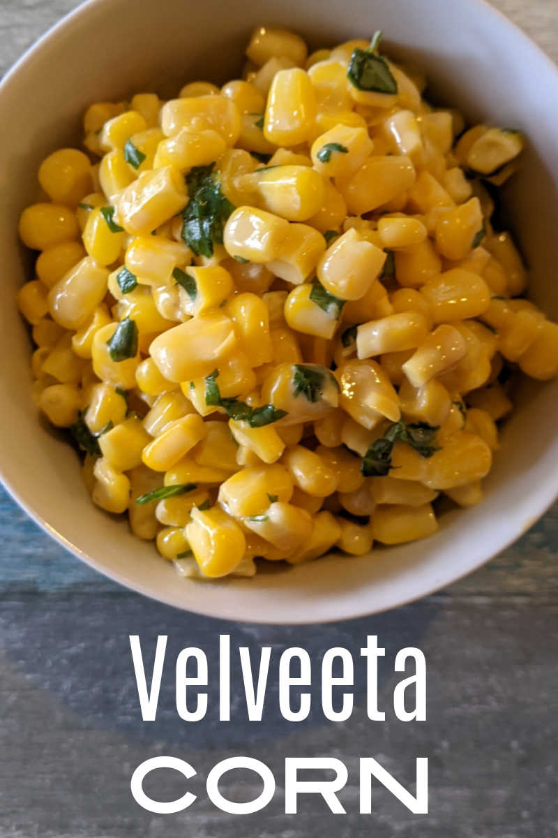 Enjoy cheesy Velveeta corn made in the microwave, when you want to throw together an easy side dish at the last minute. 