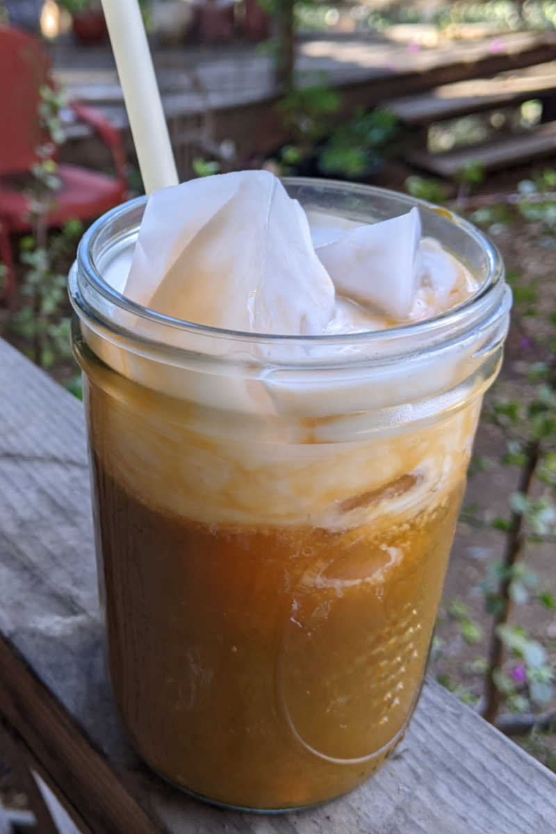 Thai tea is typically made with dairy, but it is easy to make a tall glass of vegan Thai iced tea that is absolutely delicious. 