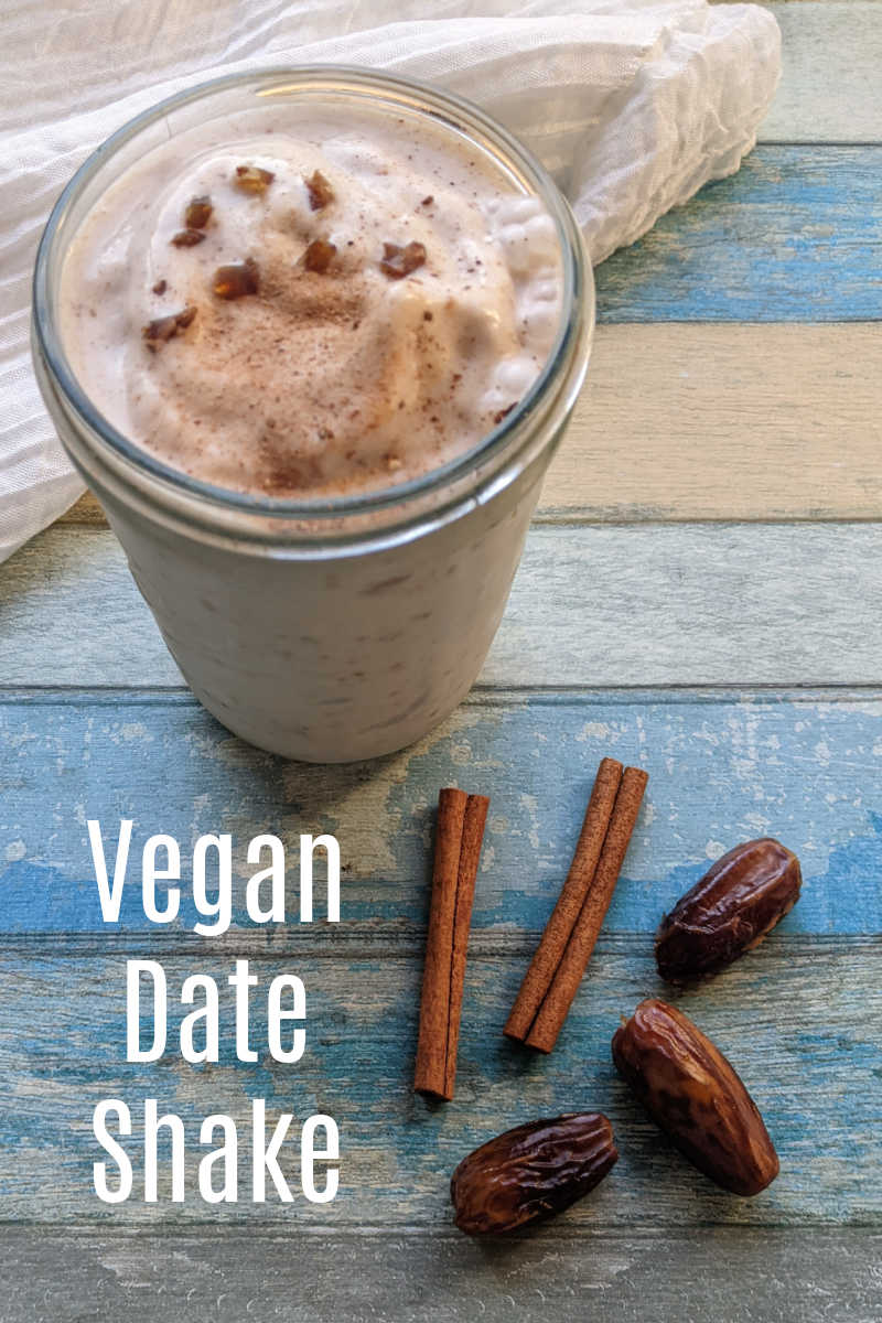 A vegan date shake is easy to make with dates, coconut milk and a touch of cinnamon, and, of course, it tastes absolutely amazing. 