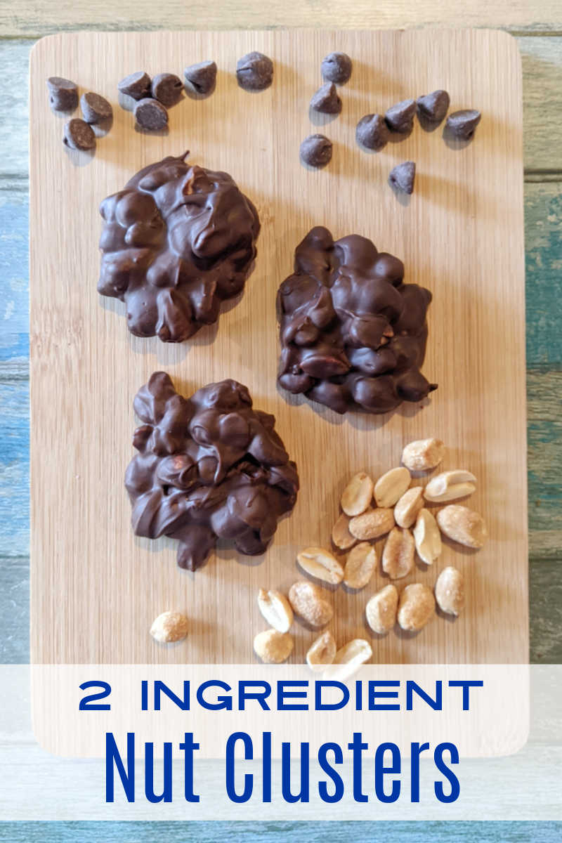 It is quick and easy to make chocolate dry roasted peanut clusters, when you follow my 2 ingredient recipe and simple instructions. 