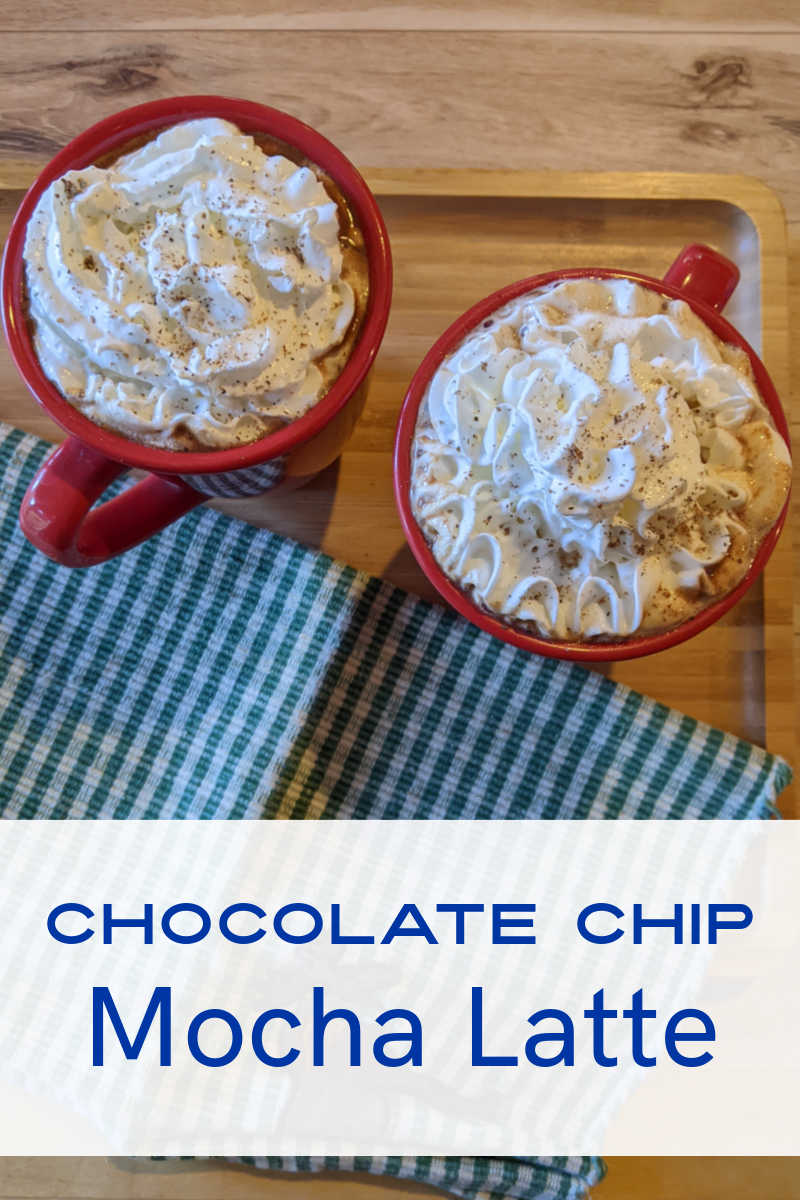 Coffee house beverages are a nice treat, but you can easily make a chocolate chip mocha latte coffee drink at home. 