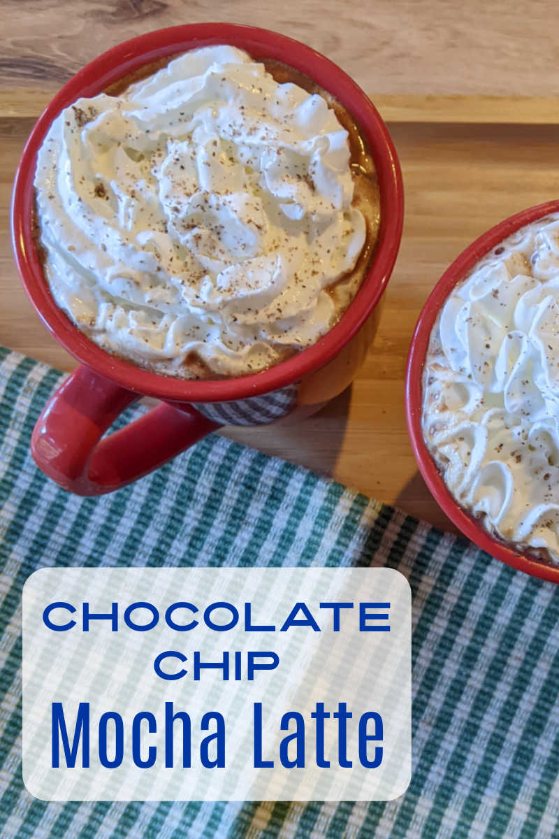 Coffee house beverages are a nice treat, but you can easily make a chocolate chip mocha latte coffee drink at home. 