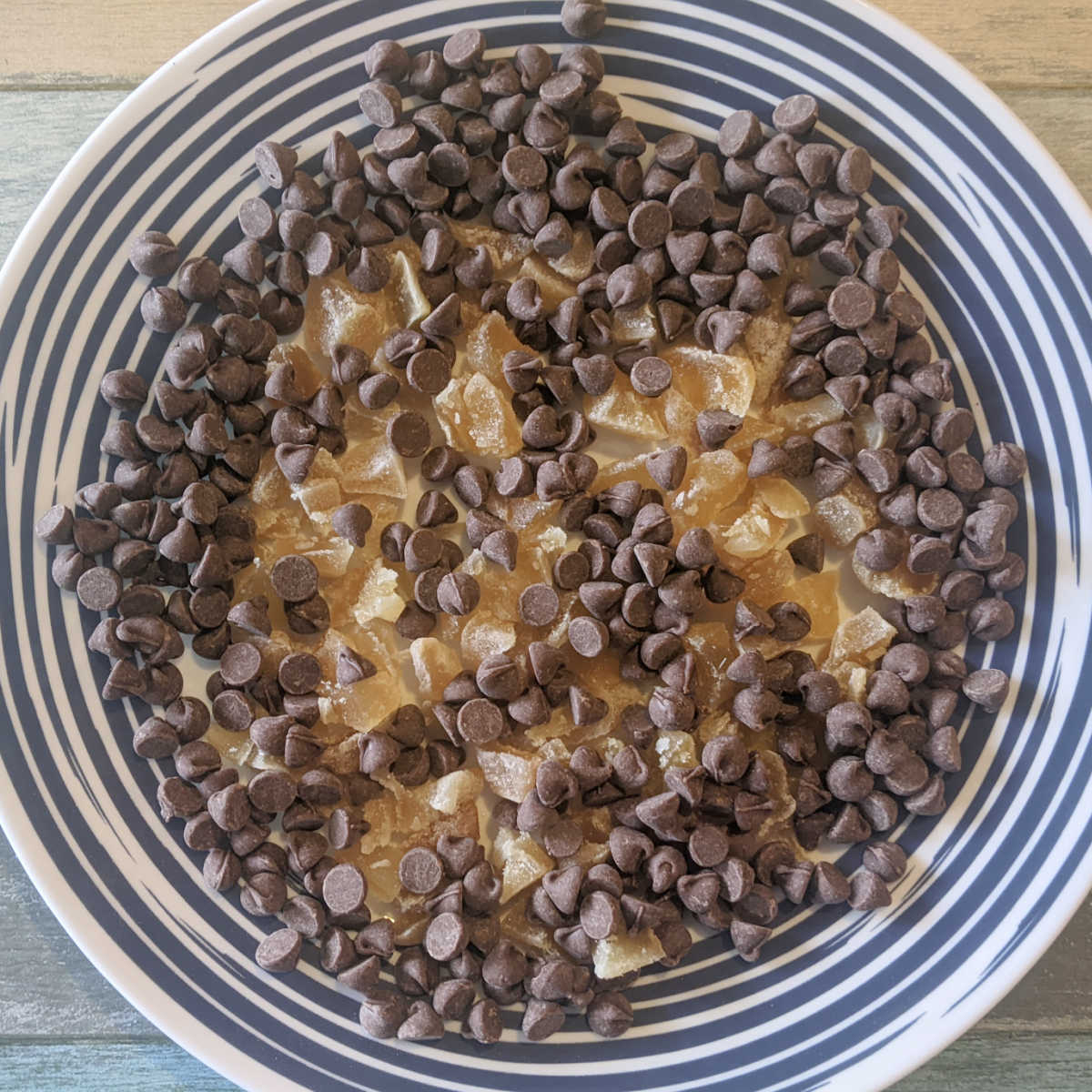 ginger clusters ingredients on plate